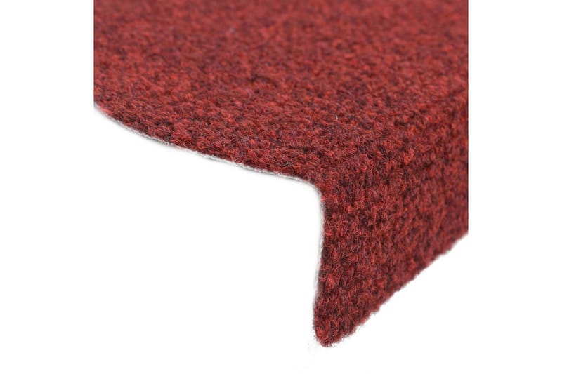 Trappstegsmattor självhäftande 15 st brodyr 65x21x4 cm röd - Röd - Textil & mattor - Mattor - Specialmatta - Trappstegsmattor