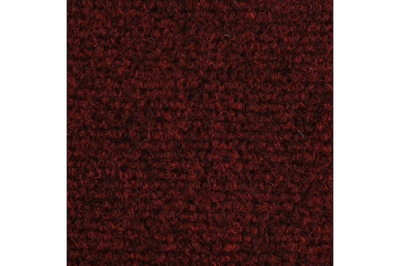 Trappstegsmattor självhäftande 15 st brodyr 65x21x4 cm röd - Röd - Textil & mattor - Mattor - Specialmatta - Trappstegsmattor