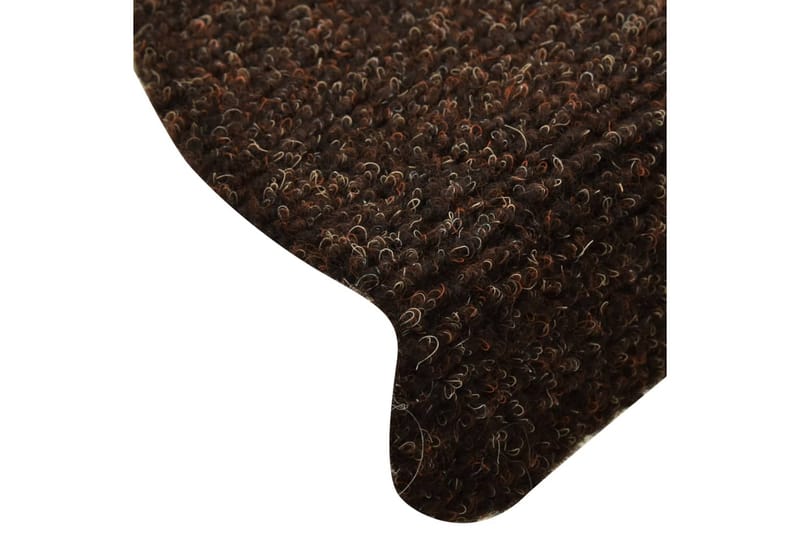 Trappstegsmattor självhäftande 15 st brun 65x21x4 cm brodyr - Brun - Textil & mattor - Mattor - Specialmatta - Trappstegsmattor