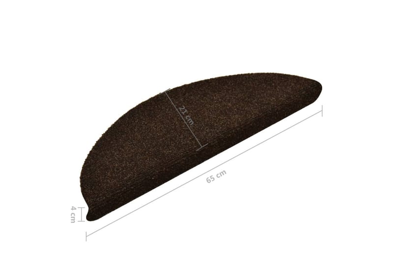 Trappstegsmattor självhäftande 15 st brun 65x21x4 cm brodyr - Brun - Textil & mattor - Mattor - Specialmatta - Trappstegsmattor