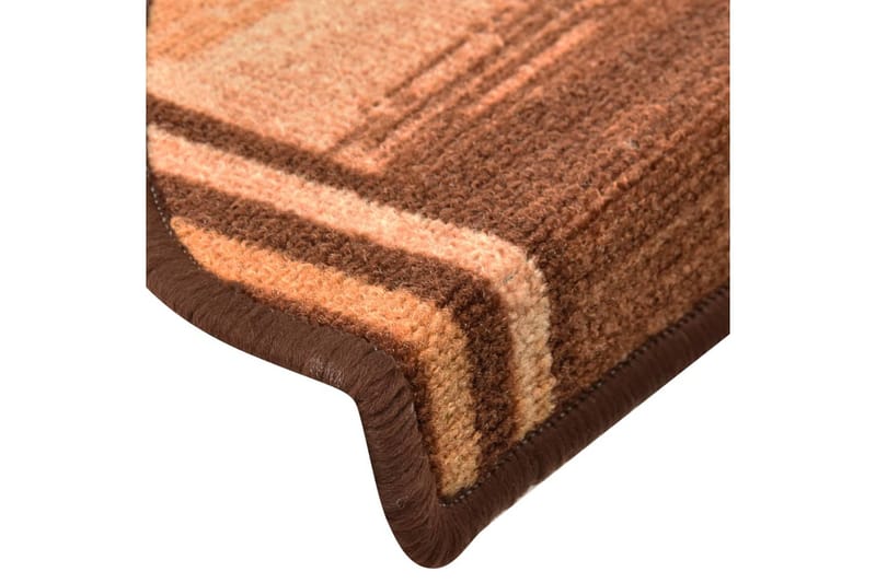 Trappstegsmattor självhäftande 15 st brun 65x21x4 cm - Brun - Textil & mattor - Mattor - Specialmatta - Trappstegsmattor