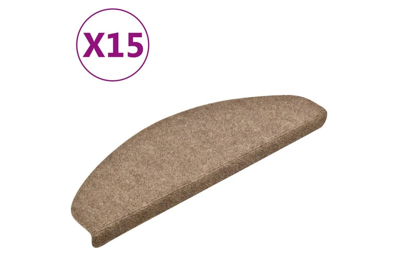 Trappstegsmattor självhäftande 15 st gräddvit 65x21x4 cm bro - Vit - Textil & mattor - Mattor - Specialmatta - Trappstegsmattor