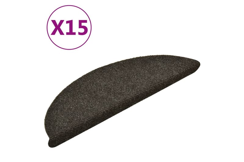 Trappstegsmattor självhäftande 15 st ljusbrun 56x17x3 cm bro - Brun - Textil & mattor - Mattor - Specialmatta - Trappstegsmattor