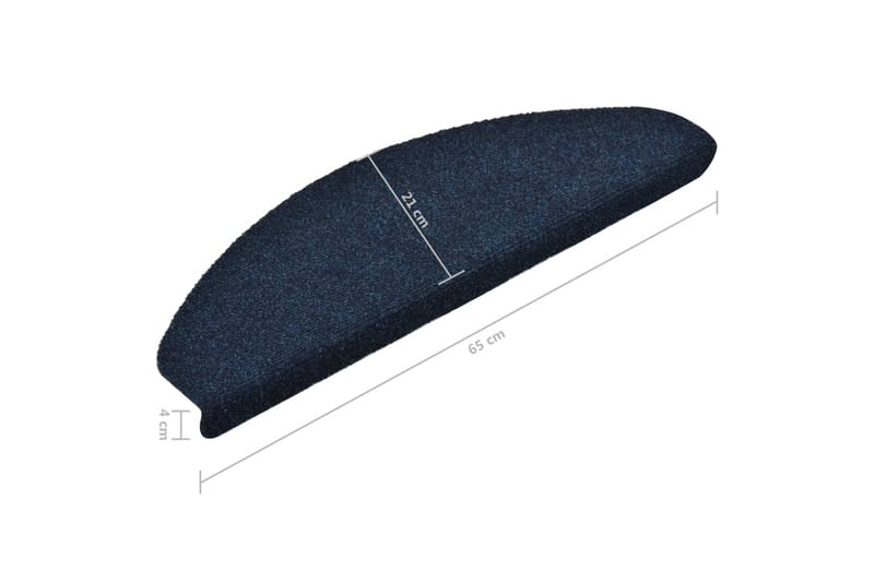 Trappstegsmattor självhäftande 15 st marinblå 65x21x4 cm bro - Blå - Textil & mattor - Mattor - Specialmatta - Trappstegsmattor