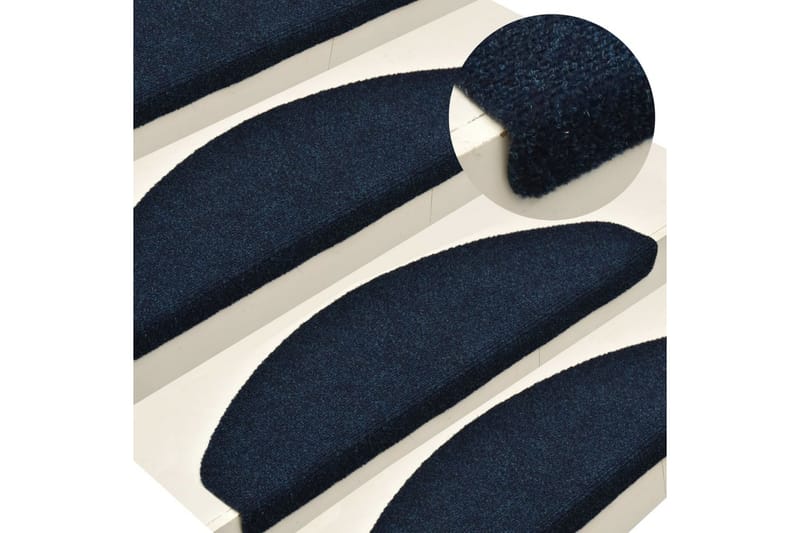 Trappstegsmattor självhäftande 15 st marinblå 65x21x4 cm bro - Blå - Textil & mattor - Mattor - Specialmatta - Trappstegsmattor