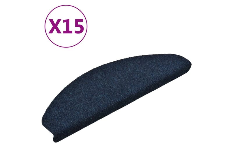 Trappstegsmattor självhäftande 15 st marinblå 65x21x4 cm bro - Blå - Textil & mattor - Mattor - Specialmatta - Trappstegsmattor