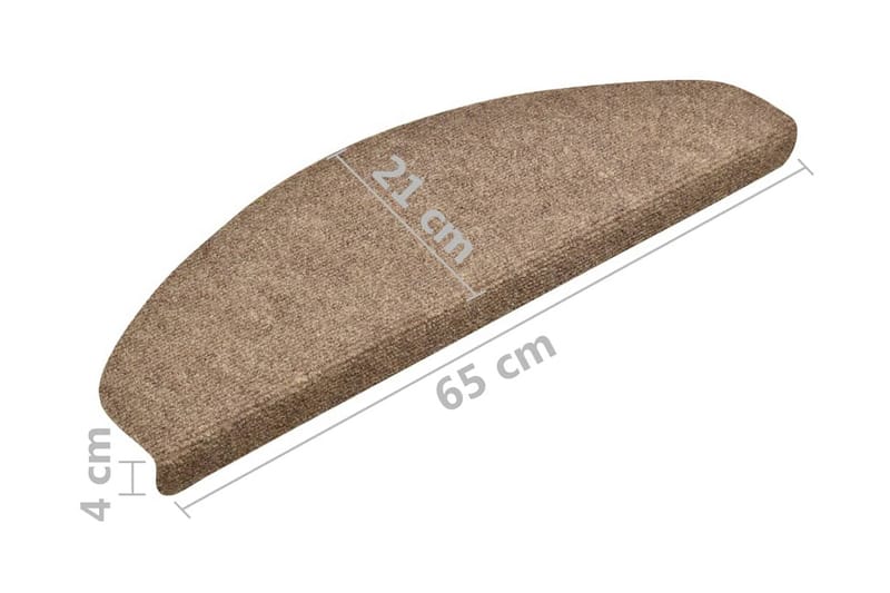 Trappstegsmattor självhäftande 5 st 65x21x4 cm - Kräm - Textil & mattor - Mattor - Specialmatta - Trappstegsmattor