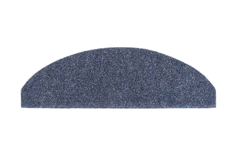 Trappstegsmattor självhäftande 5 st blå 65x21x4 cm brodyr - Blå - Textil & mattor - Mattor - Specialmatta - Trappstegsmattor