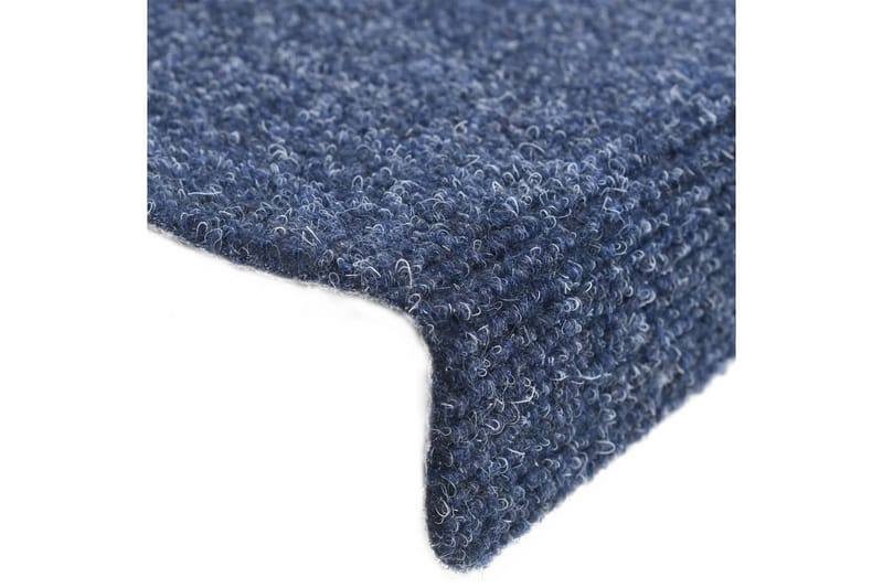 Trappstegsmattor självhäftande 5 st blå 65x21x4 cm brodyr - Blå - Textil & mattor - Mattor - Specialmatta - Trappstegsmattor