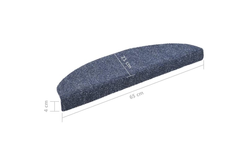 Trappstegsmattor självhäftande 5 st blå 65x21x4 cm brodyr - Blå - Textil & mattor - Mattor - Specialmatta - Trappstegsmattor