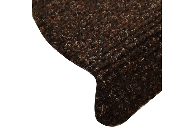Trappstegsmattor självhäftande 5 st brun 56x17x3 cm brodyr - Brun - Textil & mattor - Mattor - Specialmatta - Trappstegsmattor