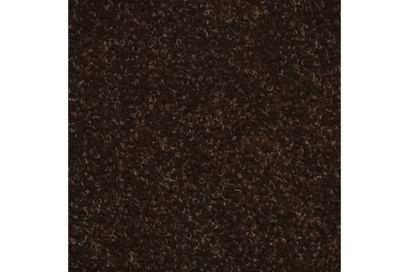 Trappstegsmattor självhäftande 5 st brun 65x21x4 cm brodyr - Brun - Trappstegsmattor