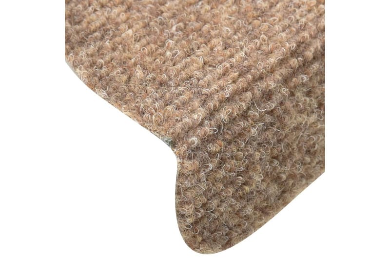 Trappstegsmattor självhäftande 5 st gräddvit 56x17x3 cm brod - Vit - Textil & mattor - Mattor - Specialmatta - Trappstegsmattor