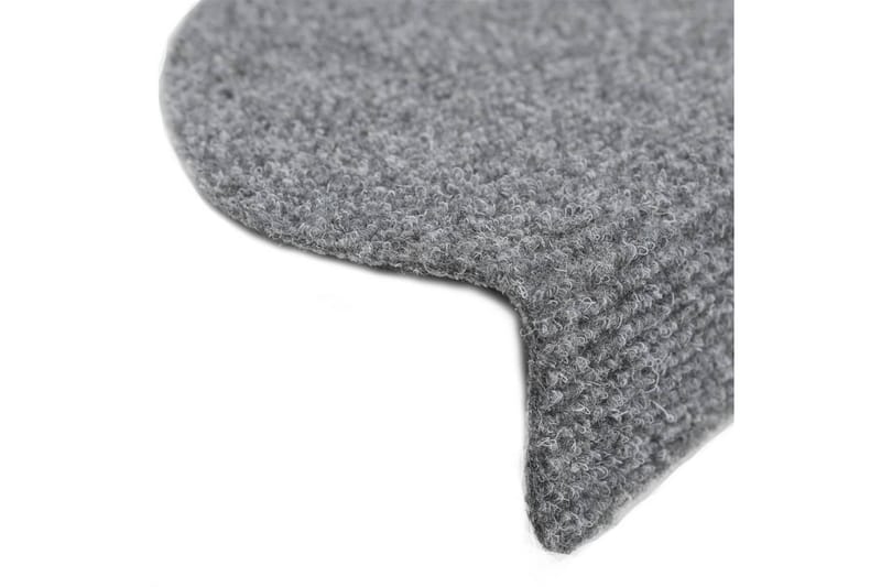 Trappstegsmattor självhäftande 5 st ljusgrå 56x17x3 cm brody - Grå - Textil & mattor - Mattor - Specialmatta - Trappstegsmattor