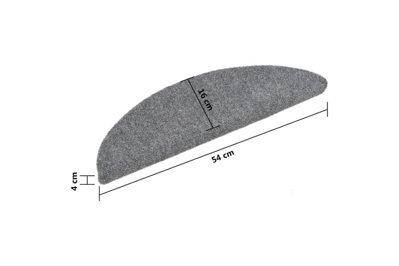 Trappstegsmattor självhäftande 5 st ljusgrå 56x17x3 cm brody - Grå - Textil & mattor - Mattor - Specialmatta - Trappstegsmattor