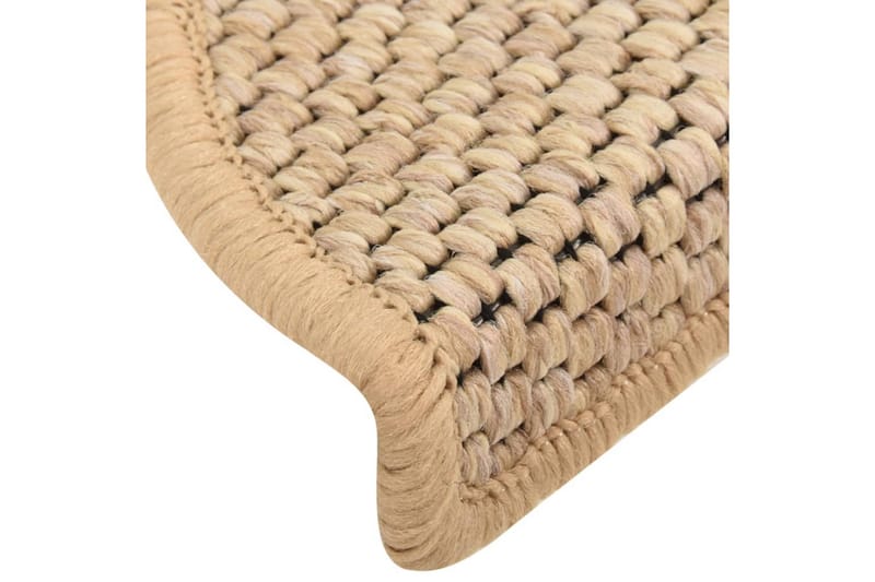 Trappstegsmattor självhäftande sisal 15 st 56x20 cm - Beige - Textil & mattor - Mattor - Specialmatta - Trappstegsmattor