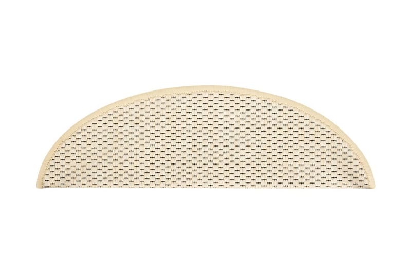 Trappstegsmattor självhäftande sisal 15 st 56x20 cm gräddvit - Vit - Textil & mattor - Mattor - Specialmatta - Trappstegsmattor