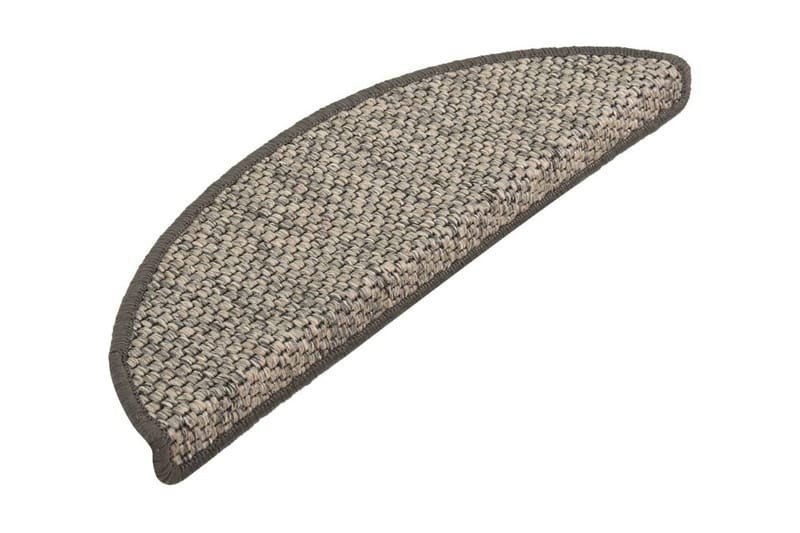 Trappstegsmattor självhäftande sisal 15 st 56x20 cm silver - Beige - Textil & mattor - Mattor - Specialmatta - Trappstegsmattor