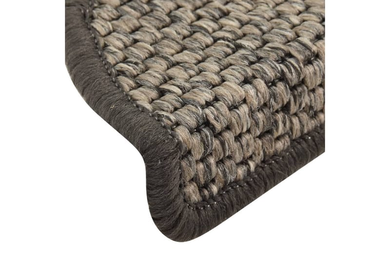 Trappstegsmattor självhäftande sisal 15 st 56x20 cm silver - Beige - Textil & mattor - Mattor - Specialmatta - Trappstegsmattor