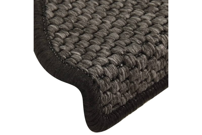 Trappstegsmattor självhäftande sisal 15 st 65x25 cm antracit - Grå - Textil & mattor - Mattor - Specialmatta - Trappstegsmattor