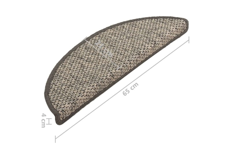 Trappstegsmattor självhäftande sisal 15 st 65x25 cm antracit - Grå - Textil & mattor - Mattor - Specialmatta - Trappstegsmattor
