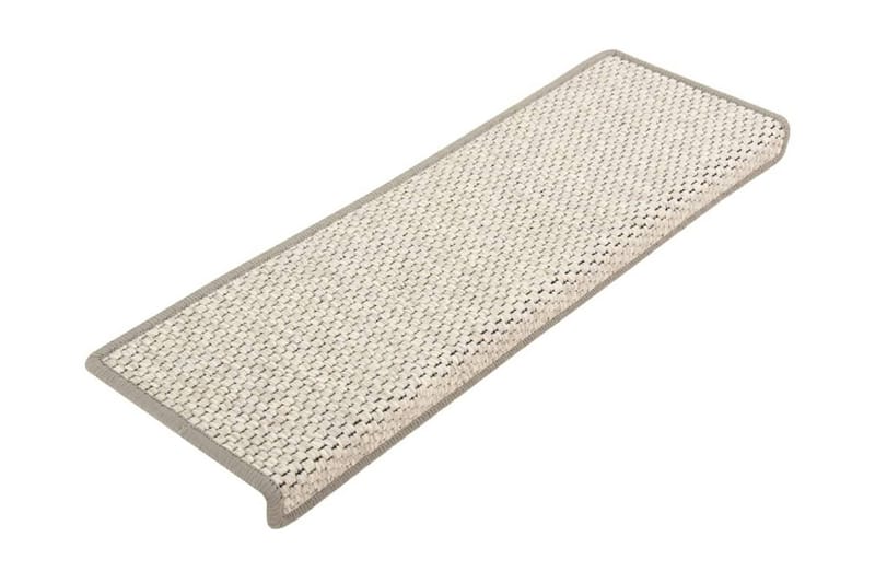 Trappstegsmattor självhäftande sisal 15 st 65x25 cm beige - Beige - Trappstegsmattor