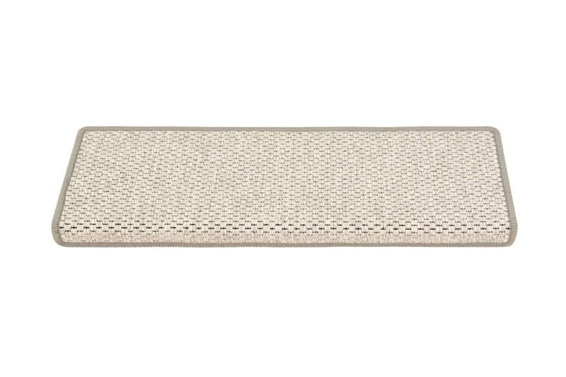 Trappstegsmattor självhäftande sisal 15 st 65x25 cm beige - Beige - Textil & mattor - Mattor - Specialmatta - Trappstegsmattor