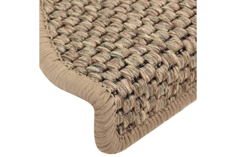 Trappstegsmattor självhäftande sisal 15 st 65x25 cm - Beige - Textil & mattor - Mattor - Specialmatta - Trappstegsmattor