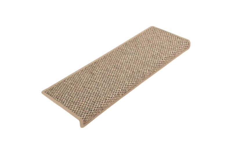 Trappstegsmattor självhäftande sisal 15 st 65x25 cm - Beige - Textil & mattor - Mattor - Specialmatta - Trappstegsmattor