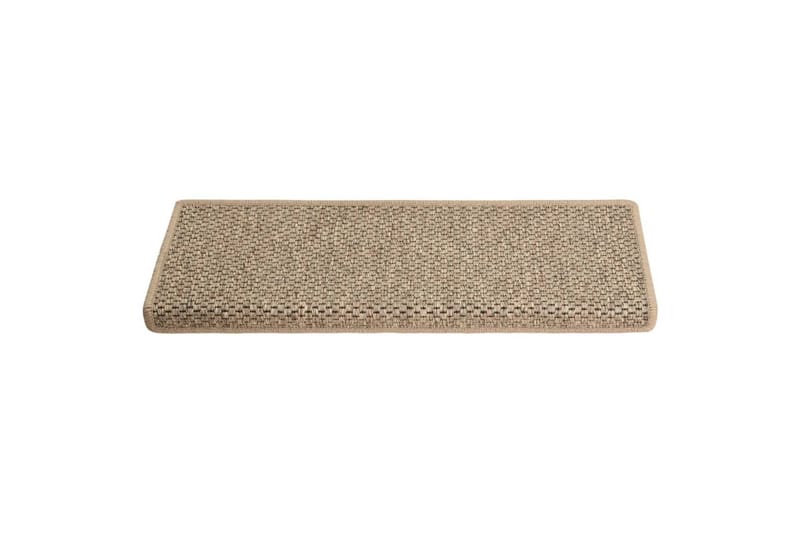 Trappstegsmattor självhäftande sisal 15 st 65x25 cm - Beige - Textil & mattor - Mattor - Specialmatta - Trappstegsmattor
