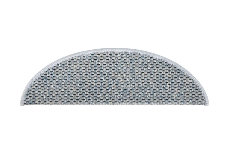 Trappstegsmattor självhäftande sisal 15 st 65x25 cm blå - Blå - Textil & mattor - Mattor - Specialmatta - Trappstegsmattor