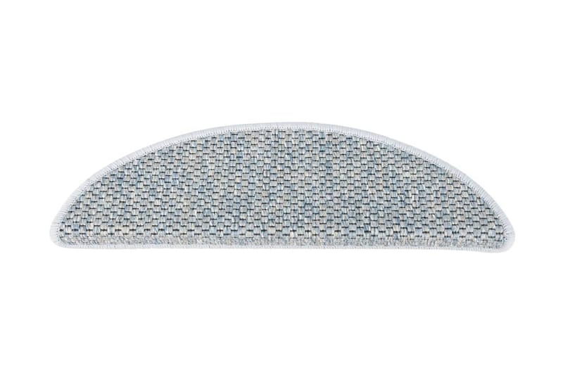 Trappstegsmattor självhäftande sisal 15 st 65x25 cm blå - Blå - Textil & mattor - Mattor - Specialmatta - Trappstegsmattor