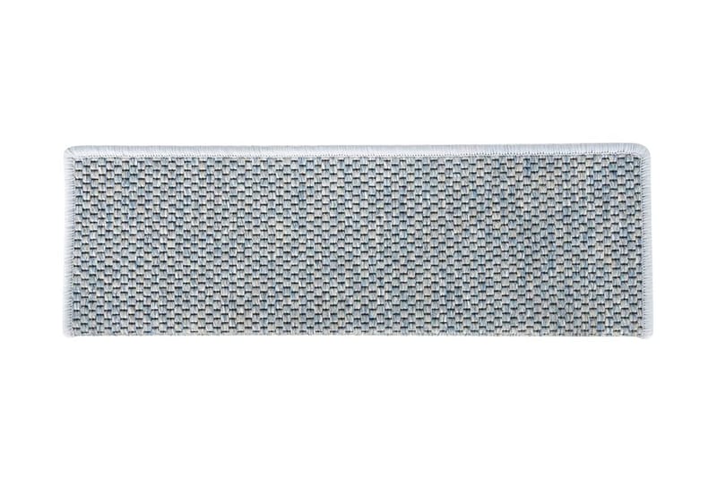 Trappstegsmattor självhäftande sisal 15 st 65x25 cm blå - Blå - Textil & mattor - Mattor - Specialmatta - Trappstegsmattor