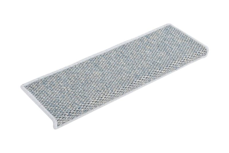 Trappstegsmattor självhäftande sisal 15 st 65x25 cm blå - Blå - Textil & mattor - Mattor - Specialmatta - Trappstegsmattor
