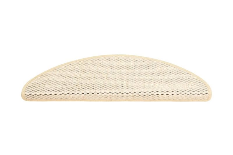 Trappstegsmattor självhäftande sisal 15 st 65x25 cm gräddvit - Kräm - Textil & mattor - Mattor - Specialmatta - Trappstegsmattor