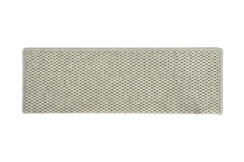Trappstegsmattor självhäftande sisal 15 st 65x25 cm grå - Grå - Textil & mattor - Mattor - Specialmatta - Trappstegsmattor