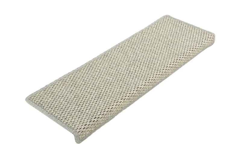 Trappstegsmattor självhäftande sisal 15 st 65x25 cm grå - Grå - Textil & mattor - Mattor - Specialmatta - Trappstegsmattor