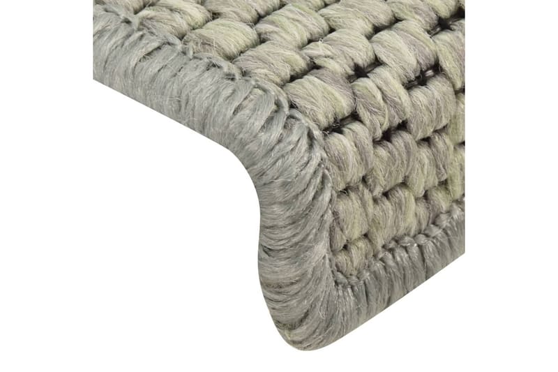 Trappstegsmattor självhäftande sisal 15 st 65x25 cm grå - Grå - Textil & mattor - Mattor - Specialmatta - Trappstegsmattor