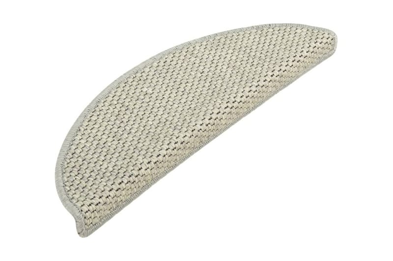 Trappstegsmattor självhäftande sisal 15 st 65x25 cm grå - Grå - Textil & mattor - Mattor - Specialmatta - Trappstegsmattor
