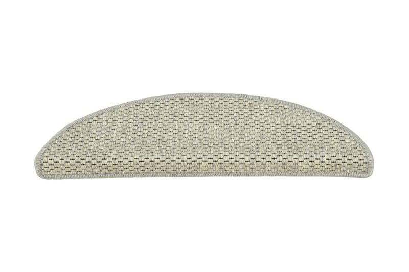 Trappstegsmattor självhäftande sisal 15 st 65x25 cm grå - Grå - Textil & mattor - Mattor - Specialmatta - Trappstegsmattor