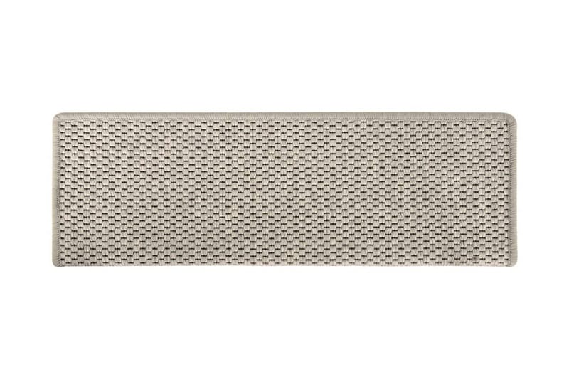 Trappstegsmattor självhäftande sisal 15 st 65x25 cm silver - Silver - Textil & mattor - Mattor - Specialmatta - Trappstegsmattor