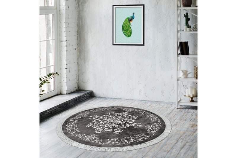 Alanur Home Matta 180 cm Rund - Grå/Vit - Textil & mattor - Mattor - Modern matta - Wiltonmattor