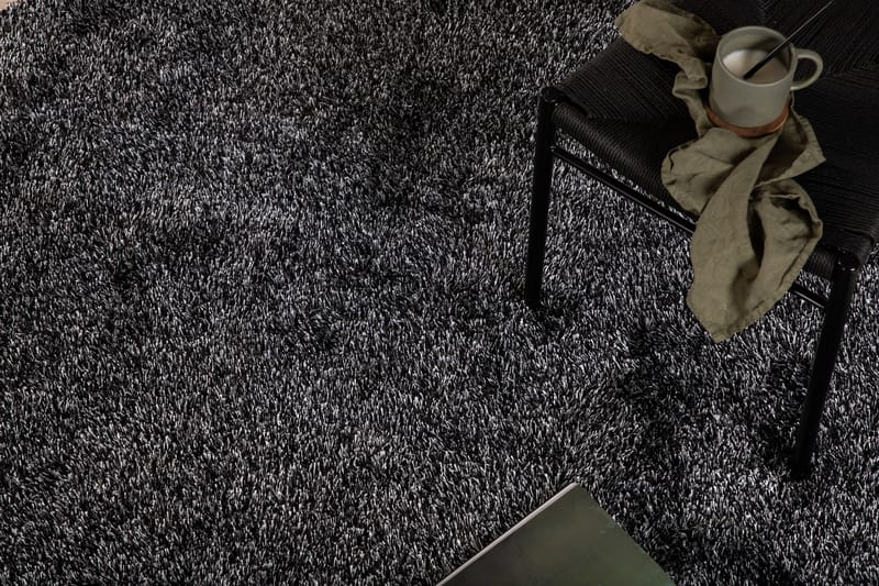 Freluga Matta Rund 200 cm - Antracitgrå - Bomullsmatta - Stora mattor
