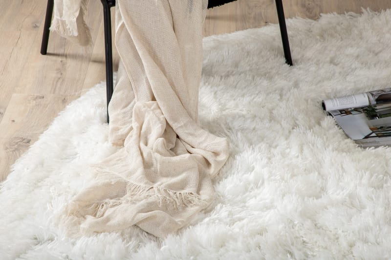 Grace Ryamatta Rund 200 cm - Vit - Textil & mattor - Mattor - Modern matta - Ryamatta & luggmatta