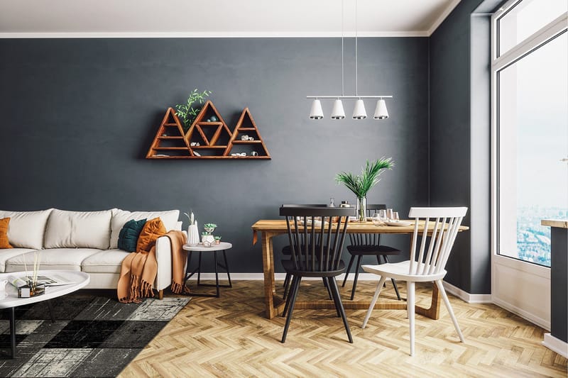 London Square Friezematta 160x230 - Svart/Grå - Textil & mattor - Mattor - Modern matta - Wiltonmattor