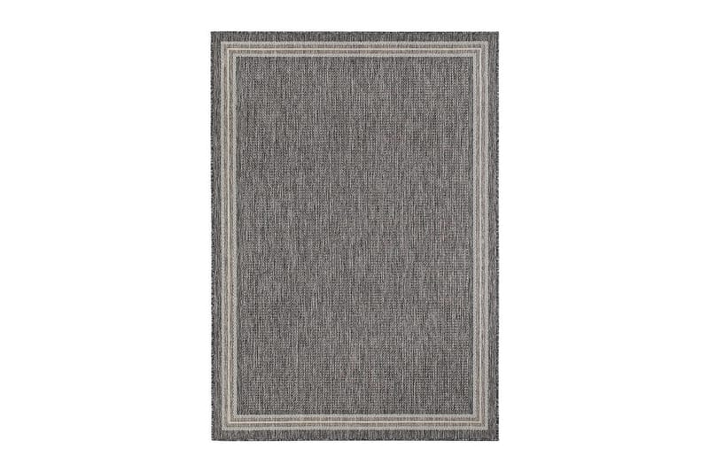 Madrid Frame Matta 133x190 cm Flatvävd - Grå - Textil & mattor - Mattor - Flatvävda mattor