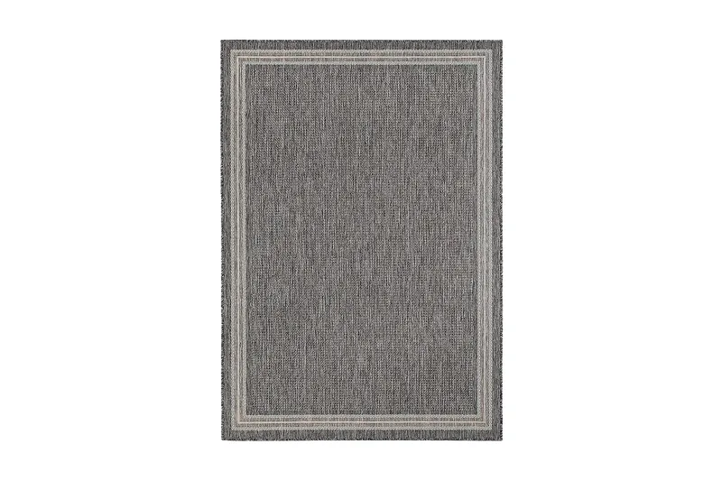 Madrid Frame Matta 160x230 cm Flatvävd - Grå - Textil & mattor - Mattor - Flatvävda mattor