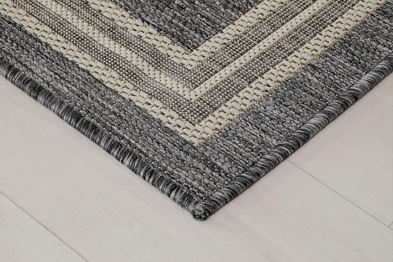 Madrid Frame Matta 80x240 cm Flatvävd - Grå - Textil & mattor - Mattor - Flatvävda mattor