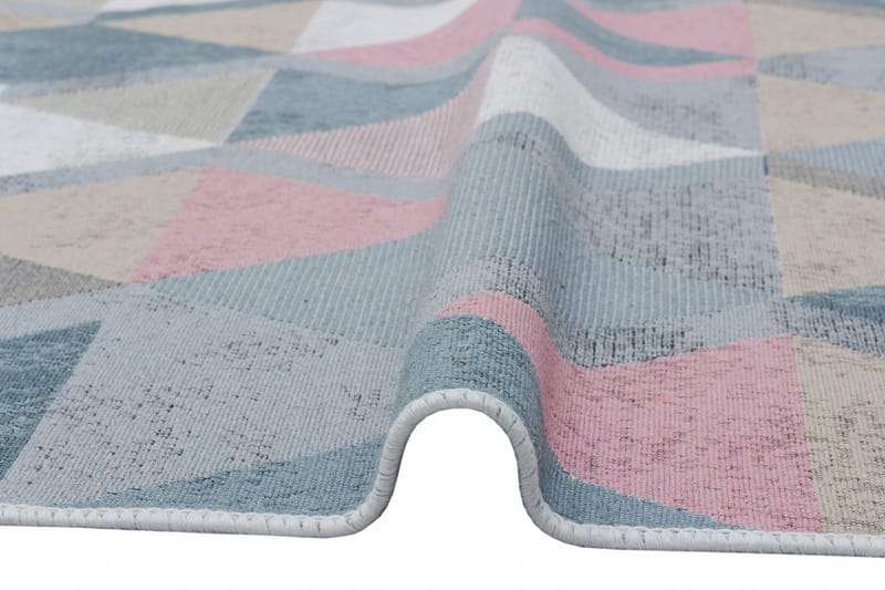 Mihriban Matta 160x230 cm - Blå/Rosa/Beige/Grå/Bomull - Textil & mattor - Mattor - Flatvävda mattor