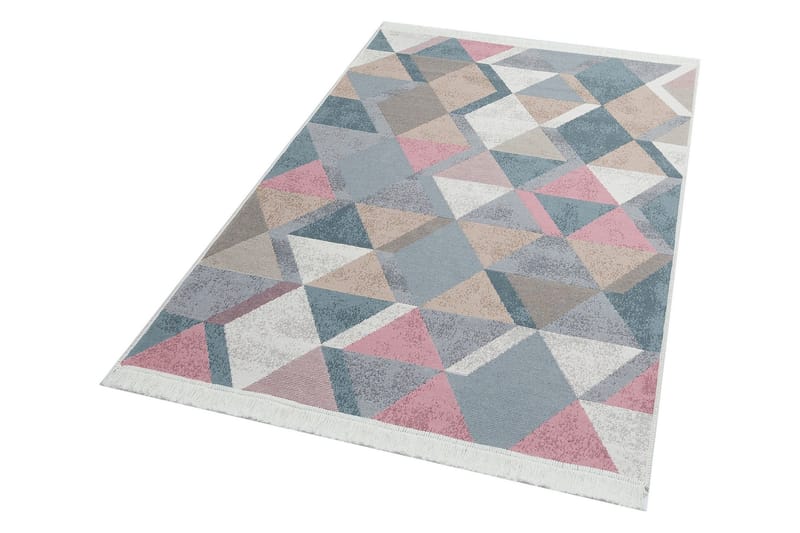 Mihriban Matta 160x230 cm - Blå/Rosa/Beige/Grå/Bomull - Textil & mattor - Mattor - Flatvävda mattor